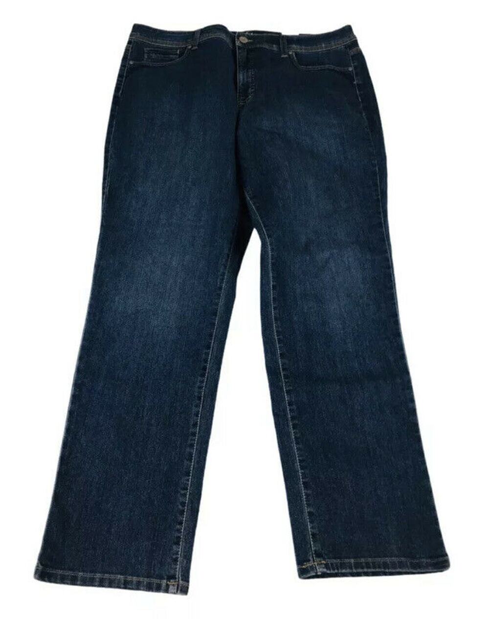 Style Co Straight Leg Dark Blue Denim High Rise Five Pocket Style Jeans Size 8S